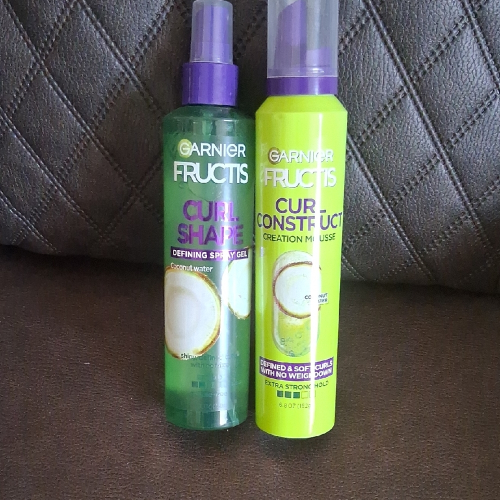 Garnier Fructis Curl Shape and Construct Set - Green and Yellow